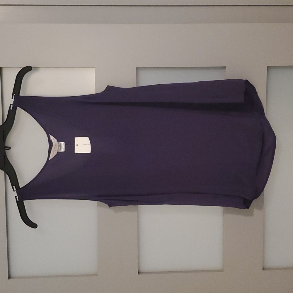 NWT French Connection Size 8 Purple Silk Top